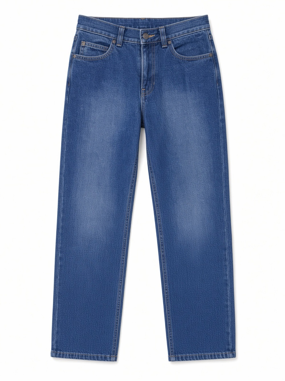 Lands' End Boys Medium Wash Flannel Lined Jeans Size 10